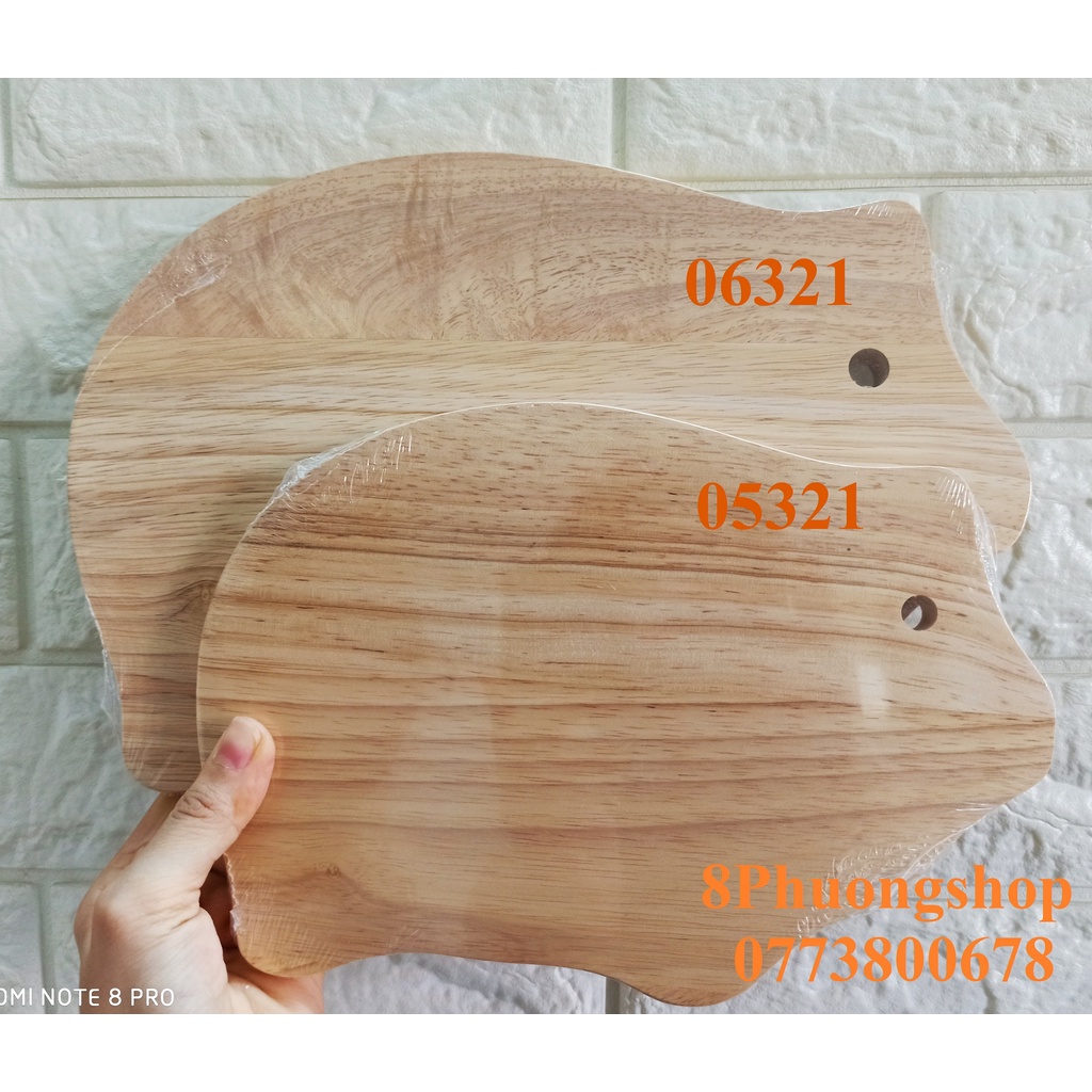 Thớt hình heo SIZE TRUNG 06321 Gỗ Đức Thành - Thớt Gỗ Đức Thành hình heo 06321 SIZE TRUNG  28,5 x 19,5 x1,5cm