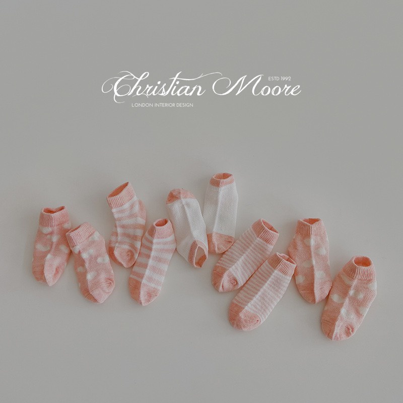 ( Set 5 đôi ) Tất lưới cho bé , vớ cho trẻ sơ sinh, tất / vớ điều hòa cho bé