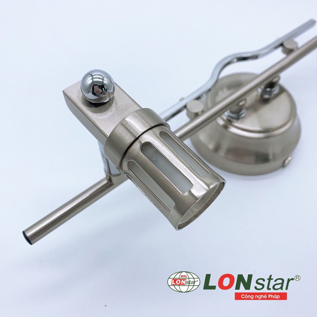 Đèn Soi Gương, Soi Tranh LONstar 2 Bóng ,3 Bóng , Chất Liệu Inox Chống Gỉ , Điều Chỉnh Được Góc Chiếu