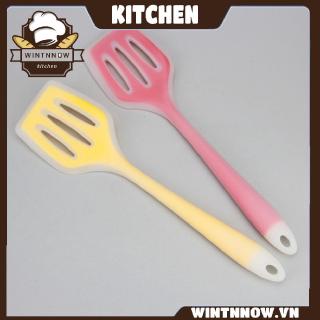 Slotted turners pot shovel cooking spatula fried shovel flexible silicone frying pan turner spatula