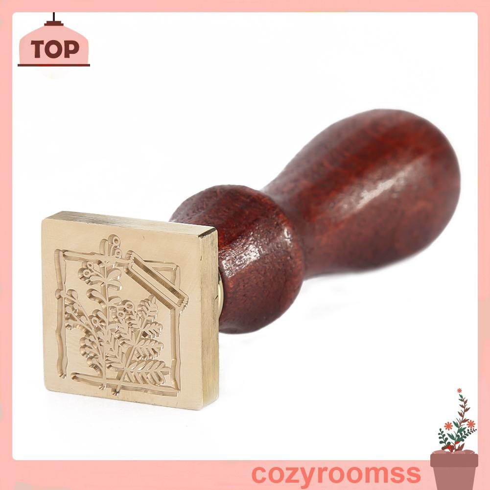 Con dấu sáp hình vuông chủ đề cây cảnh động vật phong cách retro dùng cho trang trí sổ tay