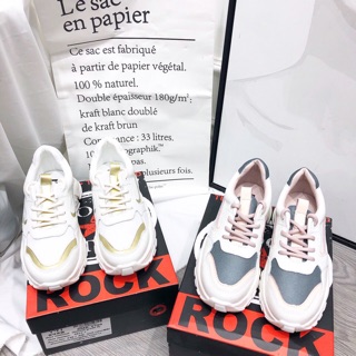 Giày thể thao sneaker pha màu độn đế