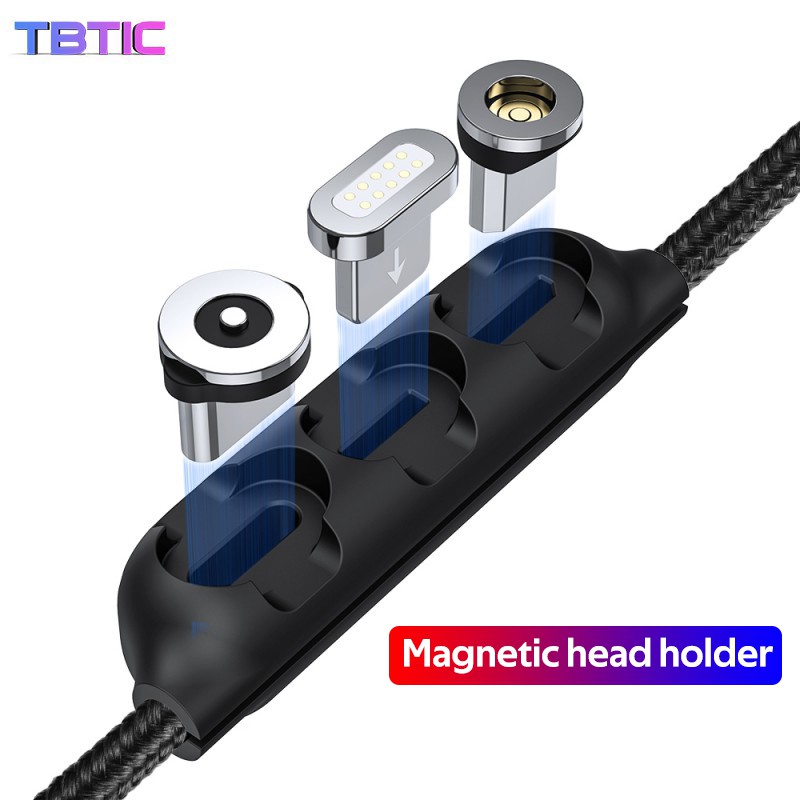 TBTIC Set 5 Hộp Từ Tính Cắm Đầu Cáp Sạc Micro USB Type C Nhỏ Gọn Tiện Dụng