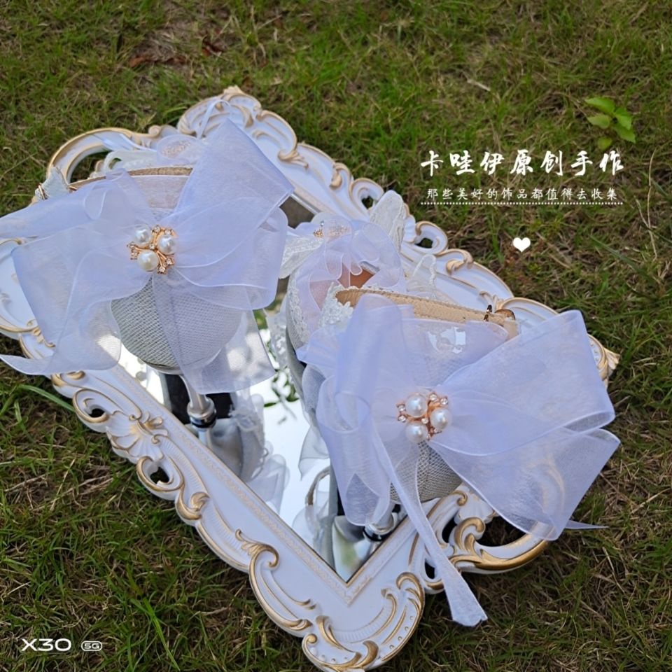 Giày Cao Gót Mũi Nhọn Thêu Họa Tiết Tinh Tế Phong Cách Lolita Cho Bạn Gái