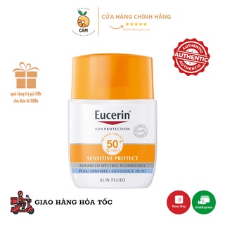 Kem chống nắng cho da nhạy cảm Eucerin Sun Fluid Sensitive Protect SPF 50+ 50ML