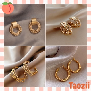 Bông tai mạ vàng thiết kế nhiều lớp phong cách Boho cho nữ