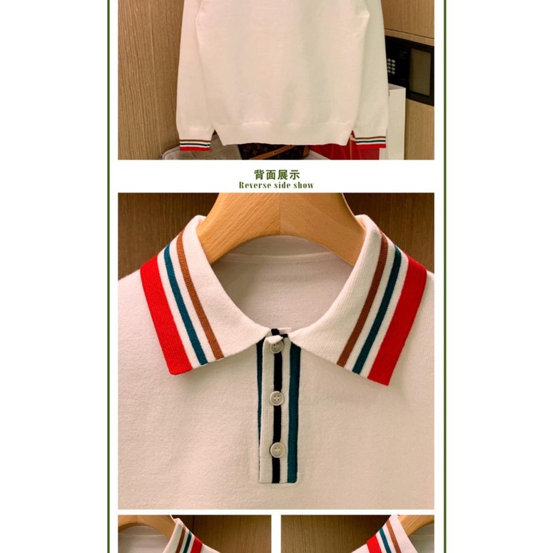 Áo Thun polo Dài Tay Phối Màu Thời Trang Anh Quốc Cho Nam