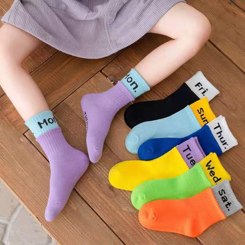 Vớ Cotton Hai Màu Sắc Kẹo Ngọt Dễ Thương Dành Cho Bé Gái