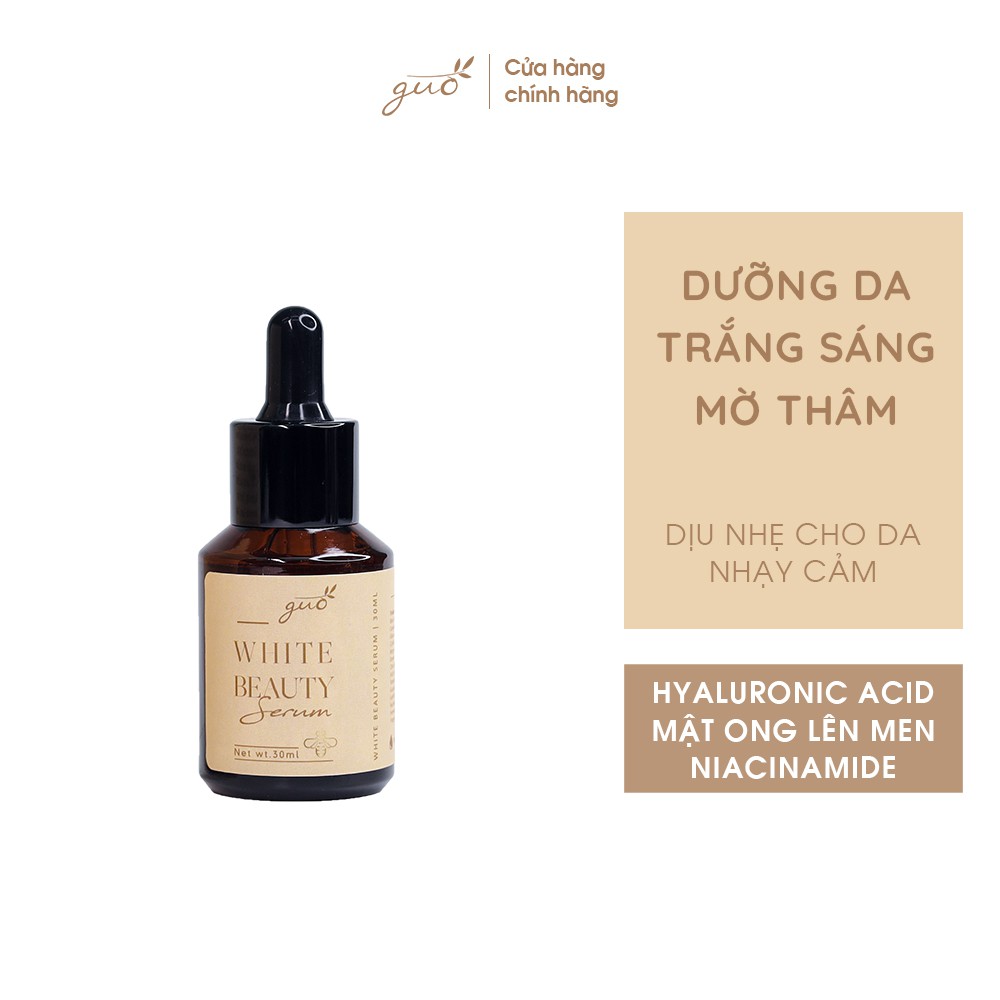 [Trắng da- thu nhỏ lỗ chân lông-căng bóng] Serum Trắng Sáng Mờ Thâm Ngừa Mụn GUO 30ml