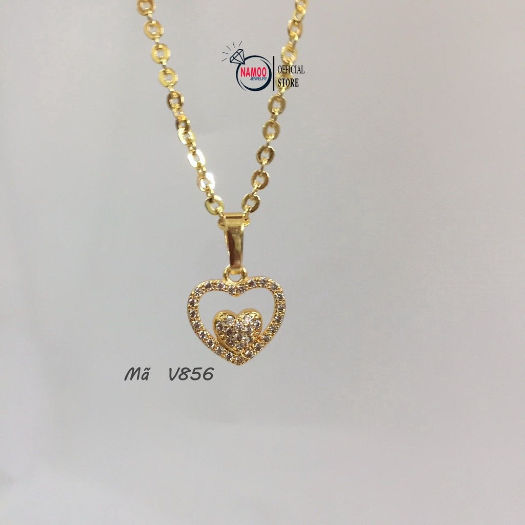 Dây Chuyền Nữ V856 Baby Heart Cùng Dây Xích Nhỏ V010 Namoo Jewelry
