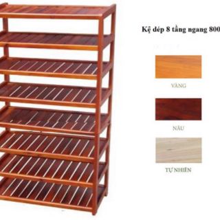 KỆ DÉP GỖ 80CM - 8 TẦNG
