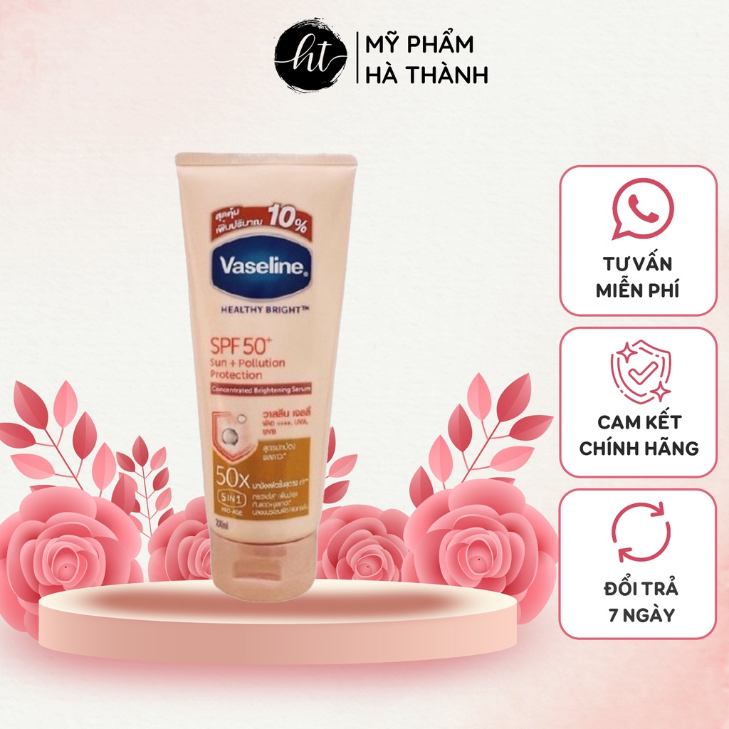 Dưỡng Thể Vaseline 50x SPF 50+++ 320ml Hàng Chính Hãng Nội Địa Thái Lan Giúp Da Chống Lão Hóa - HT078