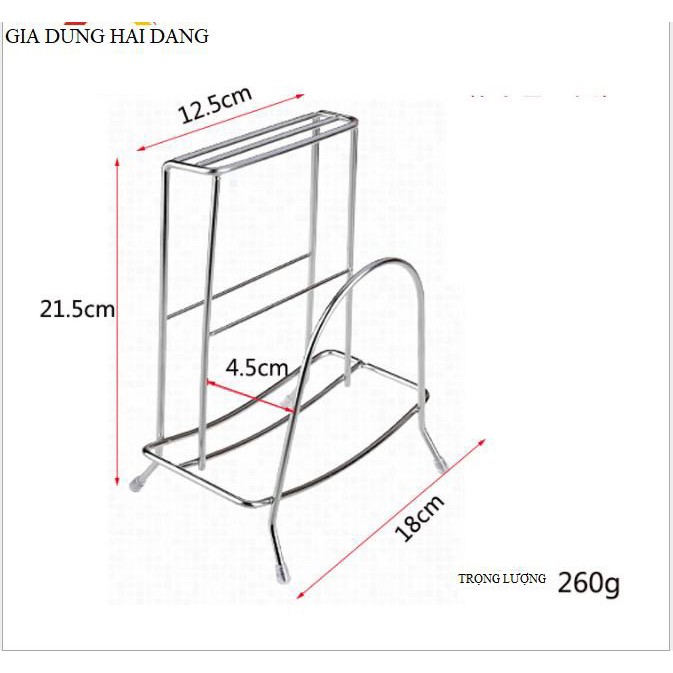 Giá cắm dao thớt bằng inox 304 loại to