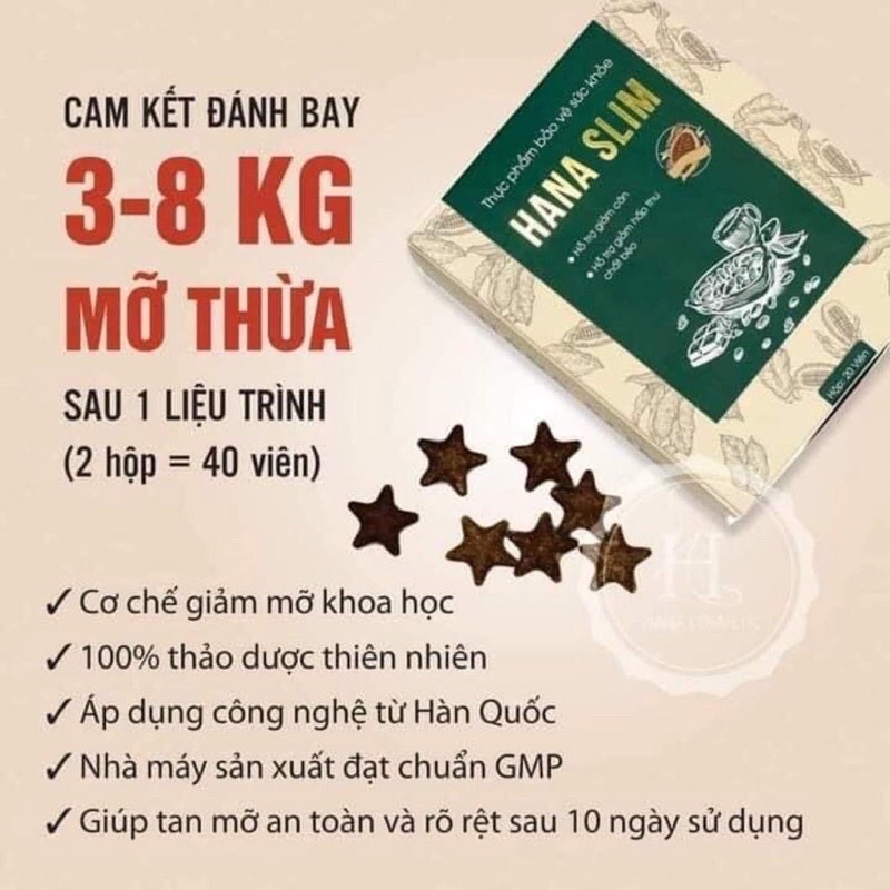 KẸO GIẢM CÂN HANA SLIM CHUẨN CHÍNH HÃNG