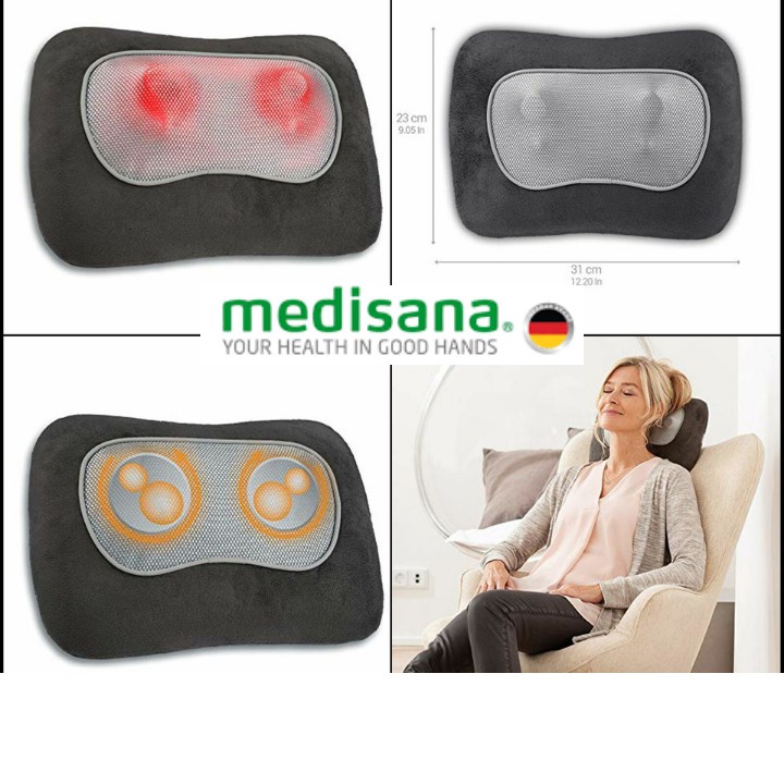 Gối massage cổ vai gáy Medisana Shiatsu MC 840 điều khiển từ xa