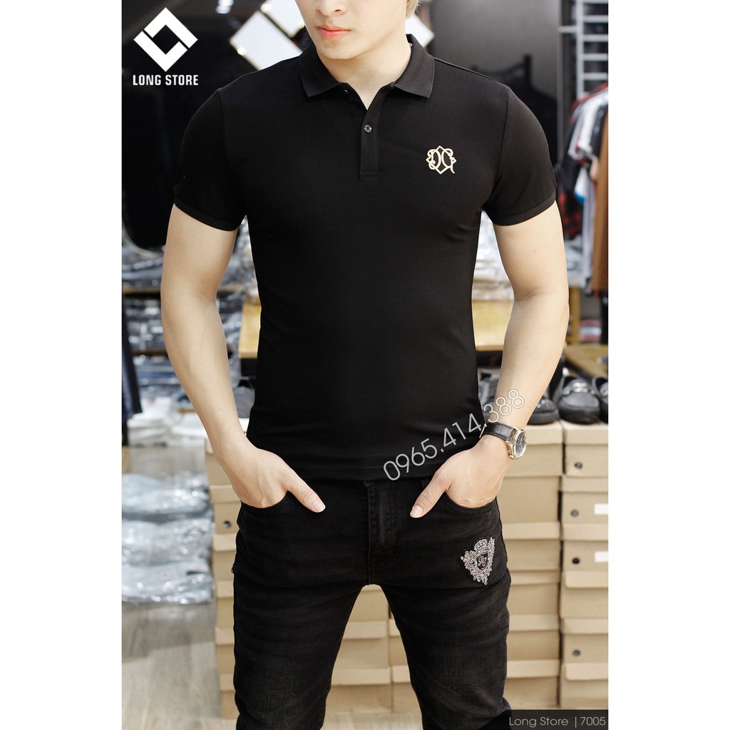 Áo thun polo nam trơn siêu cao cấp chất cotton co giãn thoáng mát mềm mịn LONGSTORE PL400SC