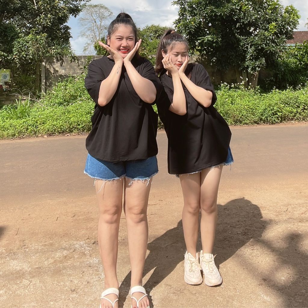 Áo Phông Unisex Nam Nữ ,Áo Phom Rộng Bigsize(58kg đến 95kg)  THUN TN