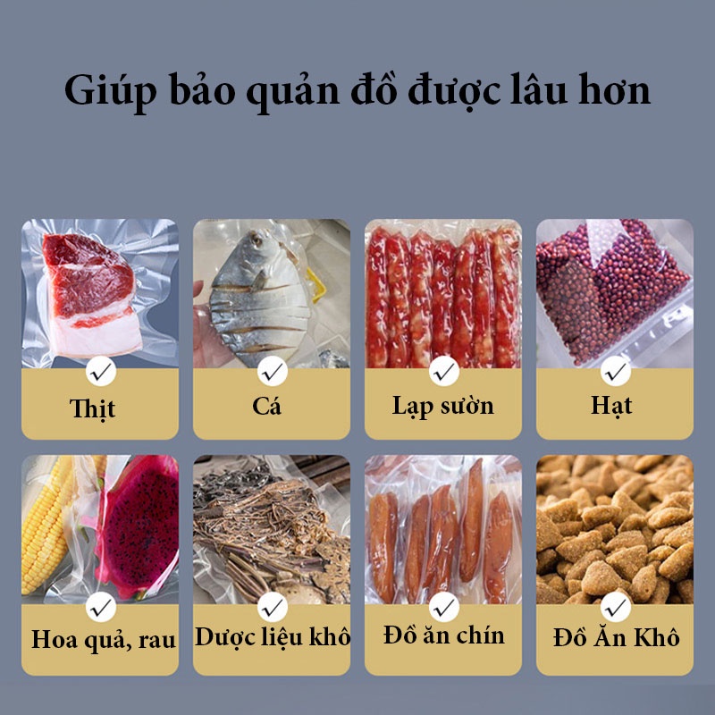 Máy Hút Chân Không Thực Phẩm Mini Giúp Bảo Quản Đồ Ăn Trong Gia Đình- Tặng 10 Túi Hút Chân Không- HCT01- Gia Dụng Tý Tẹo