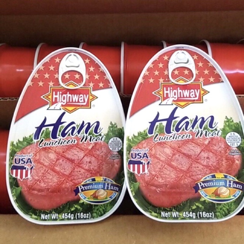 Thịt hộp Ham Luncheon Meat Hightway 454g hộp Ham của Mỹ