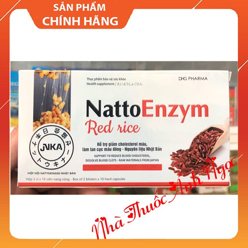 NattoEnzym Red rice (Gạo đỏ) - Hỗ trợ giảm cholesterol và làm tan cục máu đông, Nguyên liệu Nhật Bản