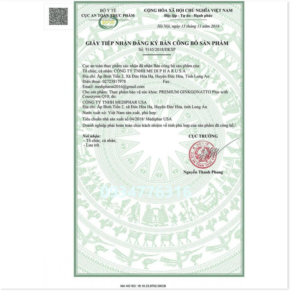 ✅ Ginkgo Natto Plus Coenzyme Q10 -Ginkgo Natto Plus Q10 giúp hỗ trợ hoạt huyết, tăng cường lưu thông máu