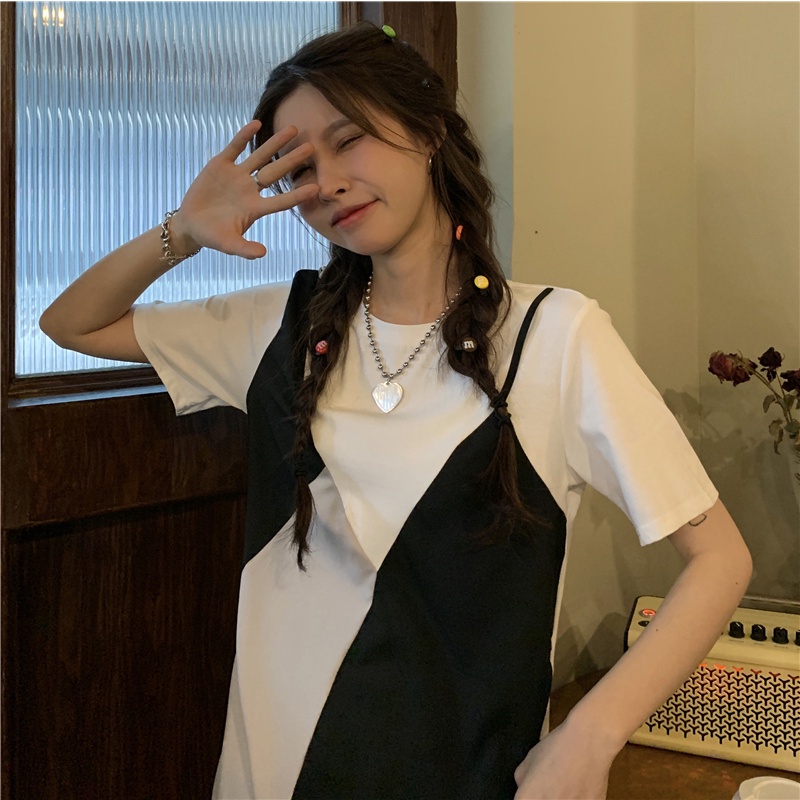 SUXI Áo Thun Tay Ngắn Cổ Tròn Thời Trang Mùa Hè Cho Nữ