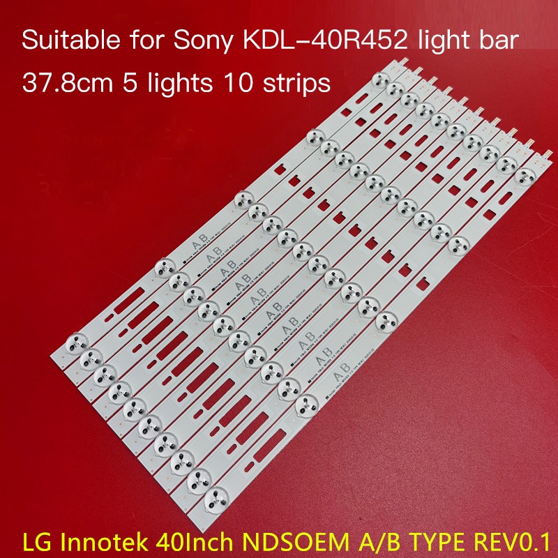 10 Cái / bộ Bộ Đèn Nền 40 Inch Cho Sony KDL-40R350C Đèn Nền Tivi Dây Cắm Và Chạy