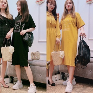 Đầm suông thun mèo