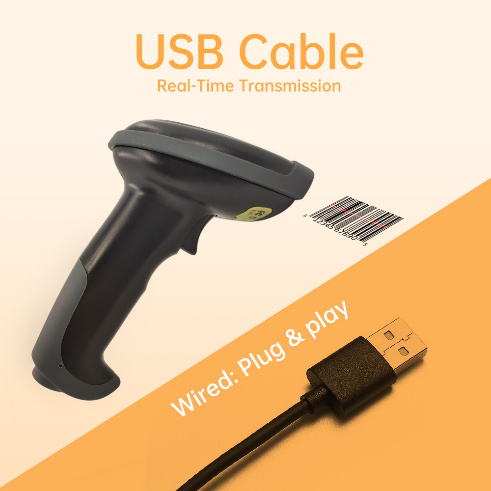 Máy Quét Mã Vạch Cầm Tay Không Dây USB Tốc Độ Cao