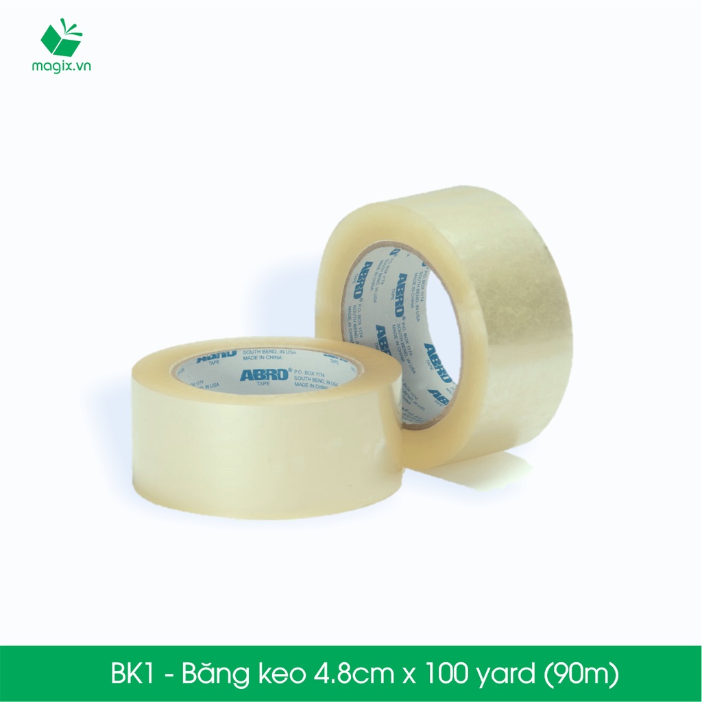BK1 - 4.8cm loại 6 cuộn/kg - 1 Cuộn băng dính đóng thùng hộp carton