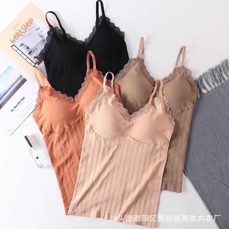Áo lót nữ, Áo bra 2 dây phối ren kèm mút ngực B23 - Hàng nhập khẩu