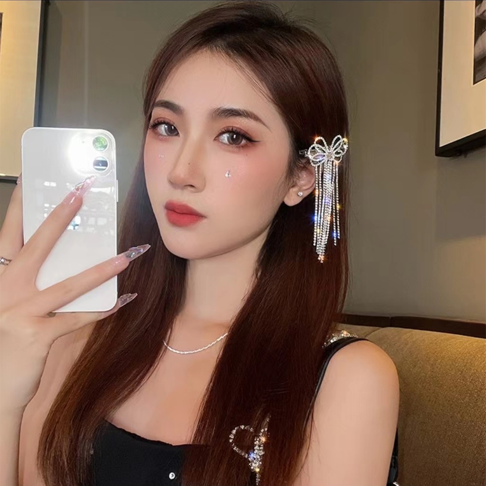 Dây Cột Tóc Đính Đá Xinh Xắn Phong Cách Hàn Quốc Cho Bé Gái
