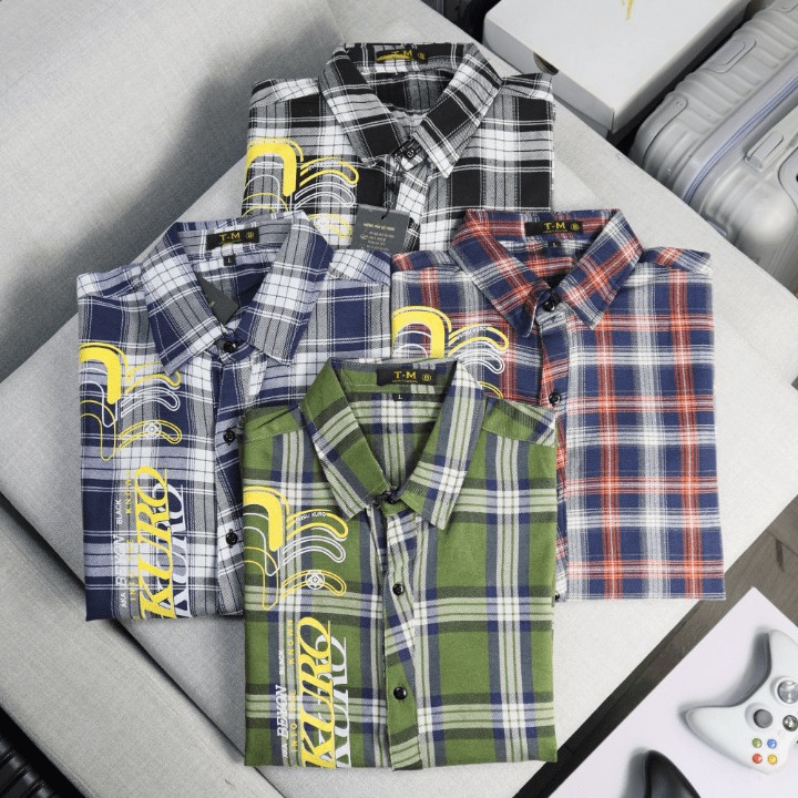(HCM) ÁO SƠ MI CARO TAY NGẮN THỜI TRANG HOTTREND , CHÁY PHỐ , SIÊU PHONG CÁCH CHO CÁC ANH EM KME STORE