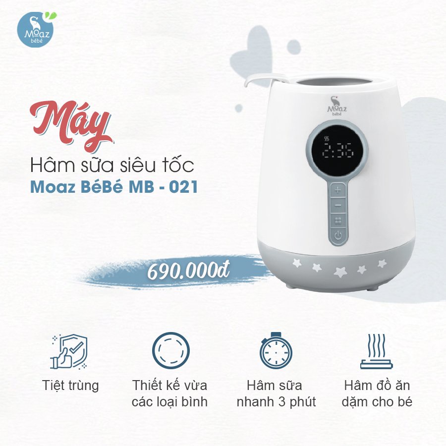 Máy hâm sữa siêu tốc Moaz bé bé MB021