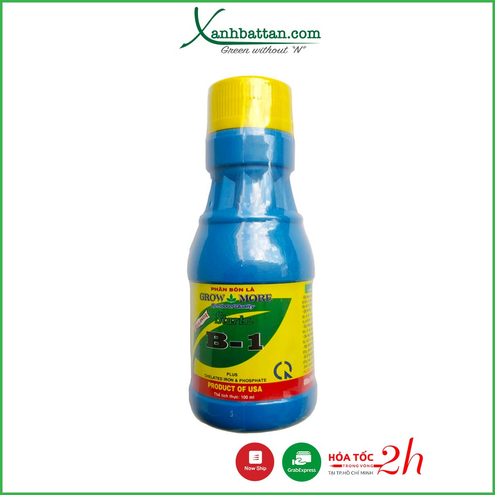 Phân Bón Lá Đậm Đặc Cao Cấp Growmore Vitamin B1 Chai 100 ml