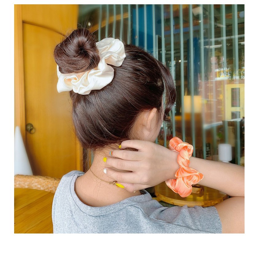 [Ảnh thật]CỘT TÓC VẢI SCRUNCHIES LỤA SATIN TÔNG XANH SANG TRỌNG-THỜI TRANG HÀN QUỐC NỮ PHỤ KIỆN GIÁ RẺ ĐẸP