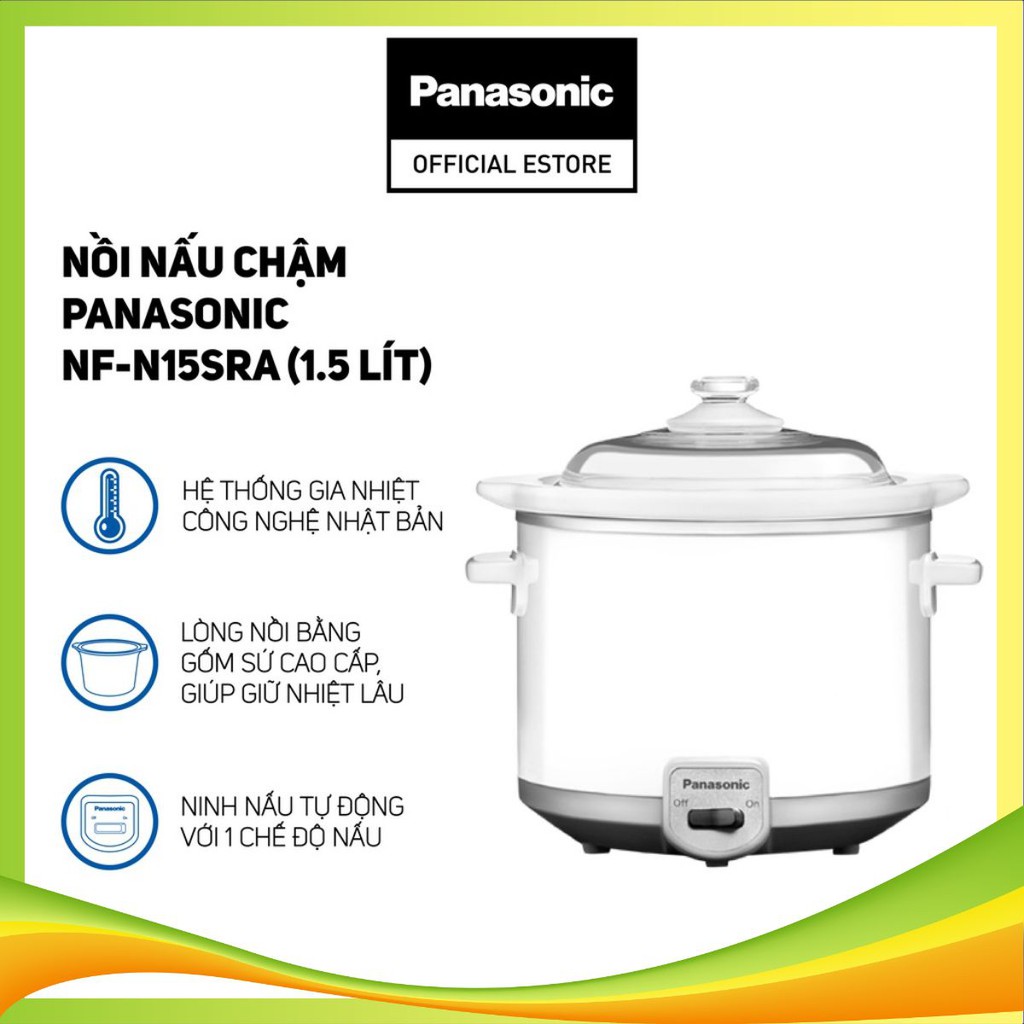 Nồi nấu chậm Panasonic NF-N15SRA (1.5 Lít) - Hàng chính hãng