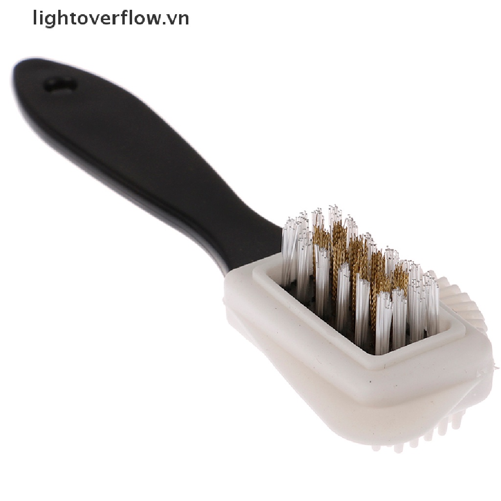 1 Bàn Chải Làm Sạch Giày Da Lộn / Nubuck Hình Chữ S Màu Đen
