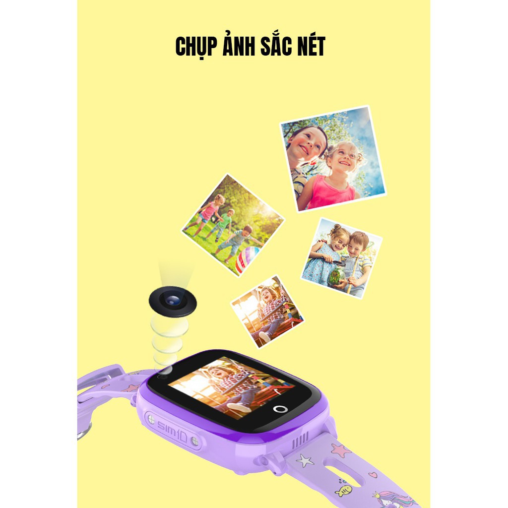 Đồng hồ định vị Trẻ em GPS WiFi 4G DF33 Có chế độ Gọi Video tốc độ cao, Chống nước tuyệt đối IP67