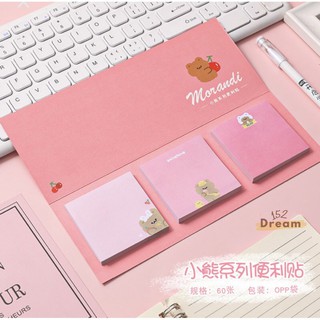 Set 3 Tập Giấy Note, Giấy Ghi Chú Học Tập Xinh Xắn