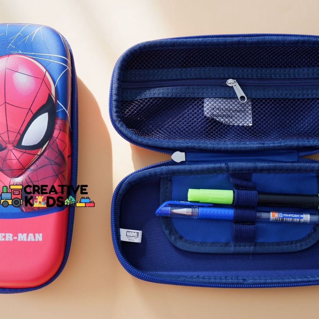 Hộp bút in nổi 3D Spiderma cho học sinh chống bẩn chống thấm nước (Penbox)