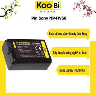 Pin sạc – nc-bp001 – nitecore – pin thay thế cho sony np-fw50.