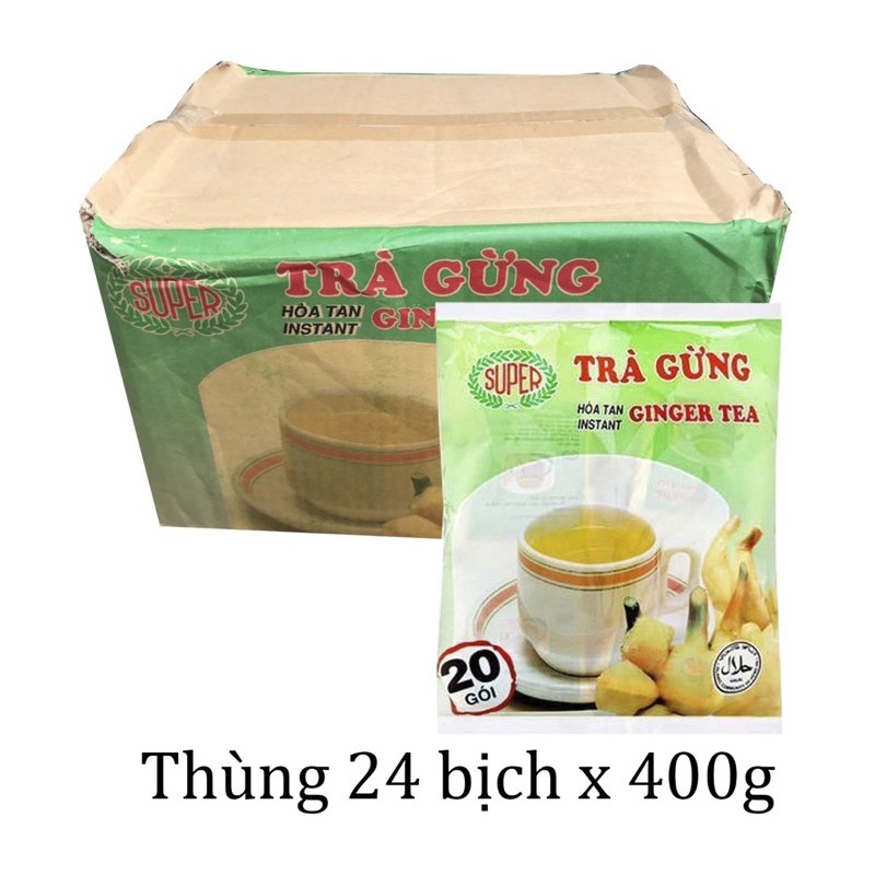 Thùng 24 Bịch Trà Gừng Super 400gr