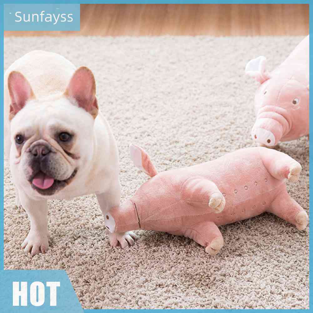 Thú Nhồi Bông Hình Heo Con Chống Cắn Dễ Thương Cho Thú Cưng