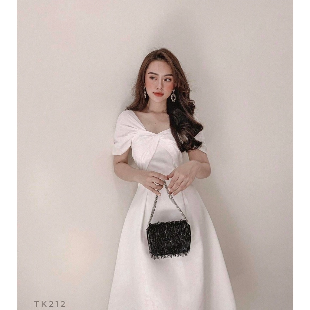 Đầm Dự Tiệc Xoắn Ngực  Xinh Xắn -  D0480