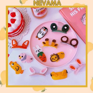 Kẹp tóc len Nevama tai thỏ xinh xắn dễ thương KT37