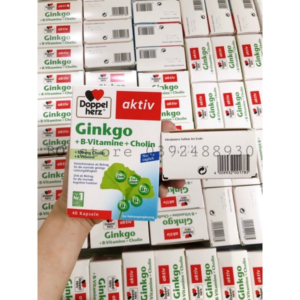 Viên uống bổ não Ginkgo Doppel Herz Aktiv, 40v