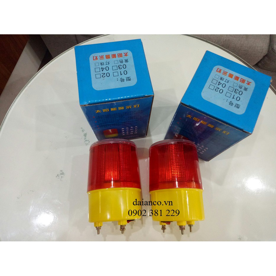 Đèn cảnh báo năng lượng mặt trời đế nam châm DCB-JS02