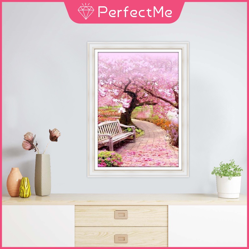 Bộ tranh đính đá 5D họa tiết phong cảnh độc đáo DIY dùng trang trí nhà cửa