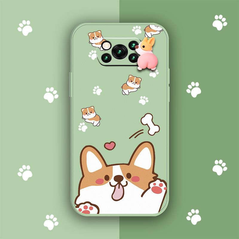 Ốp Điện Thoại Silicon Dẻo Mềm Hình Chú Chó Corgi Cho Xiaomi Poco X3 NFC/X3 Pro/X3